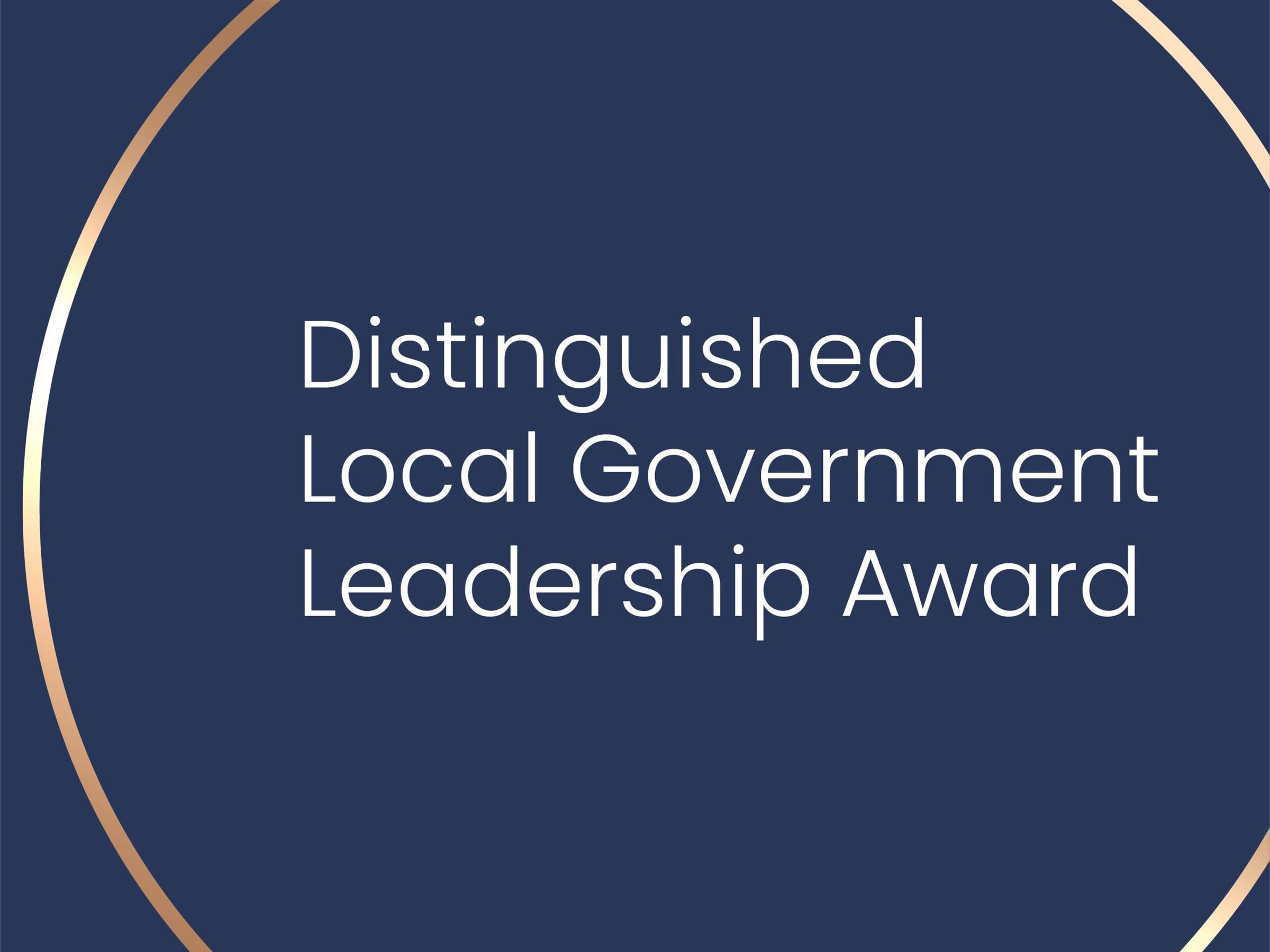 Distinguished Local Government Leadership Award