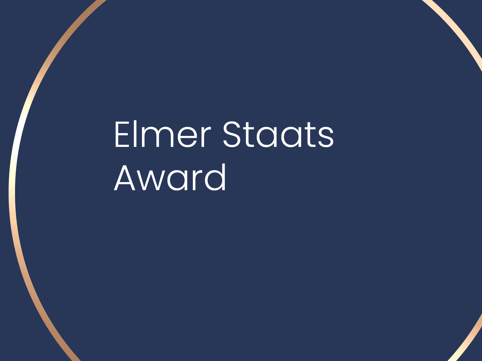 Elmer Staats Award