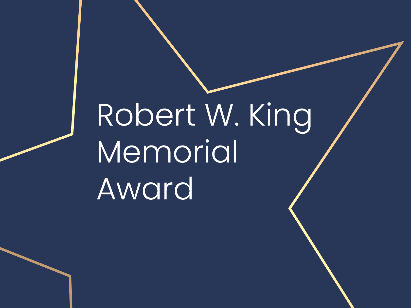 Robert W. King Memorial Award