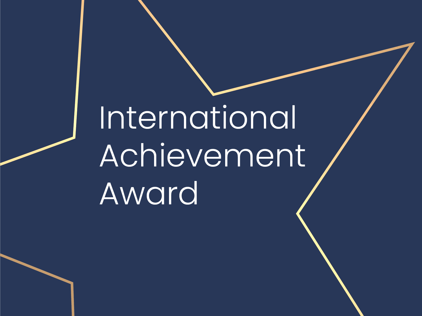 International Achievement Award