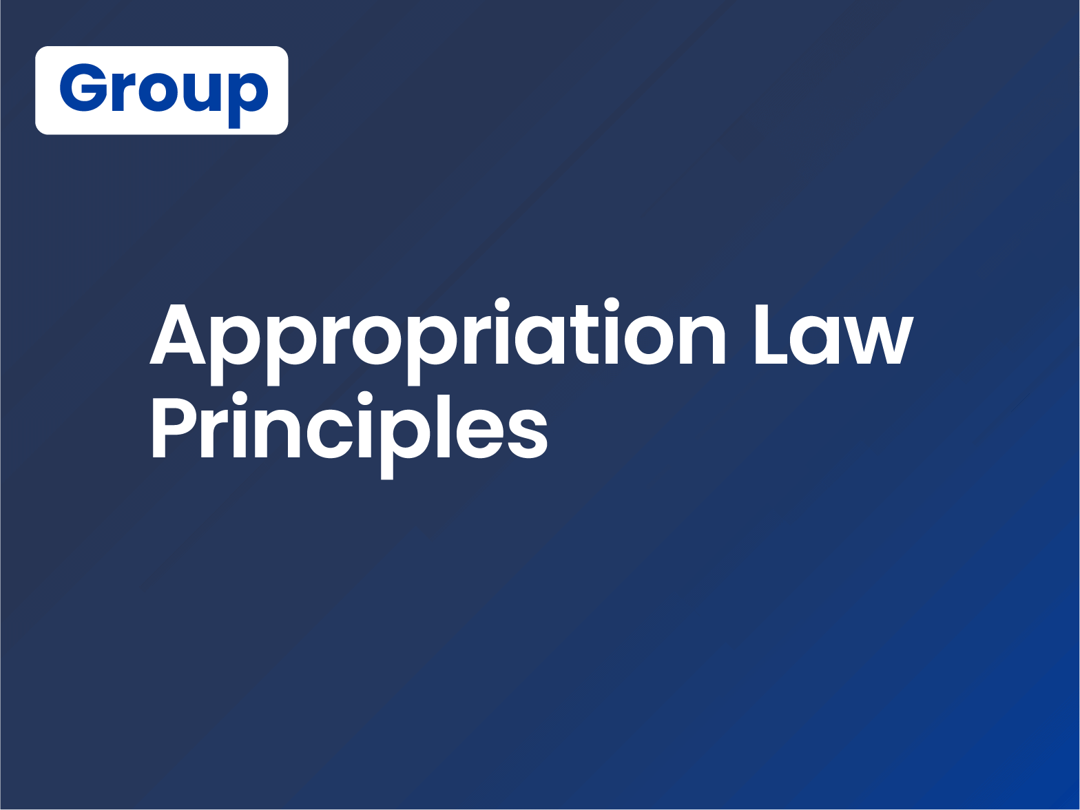 Appropriations Law Principles