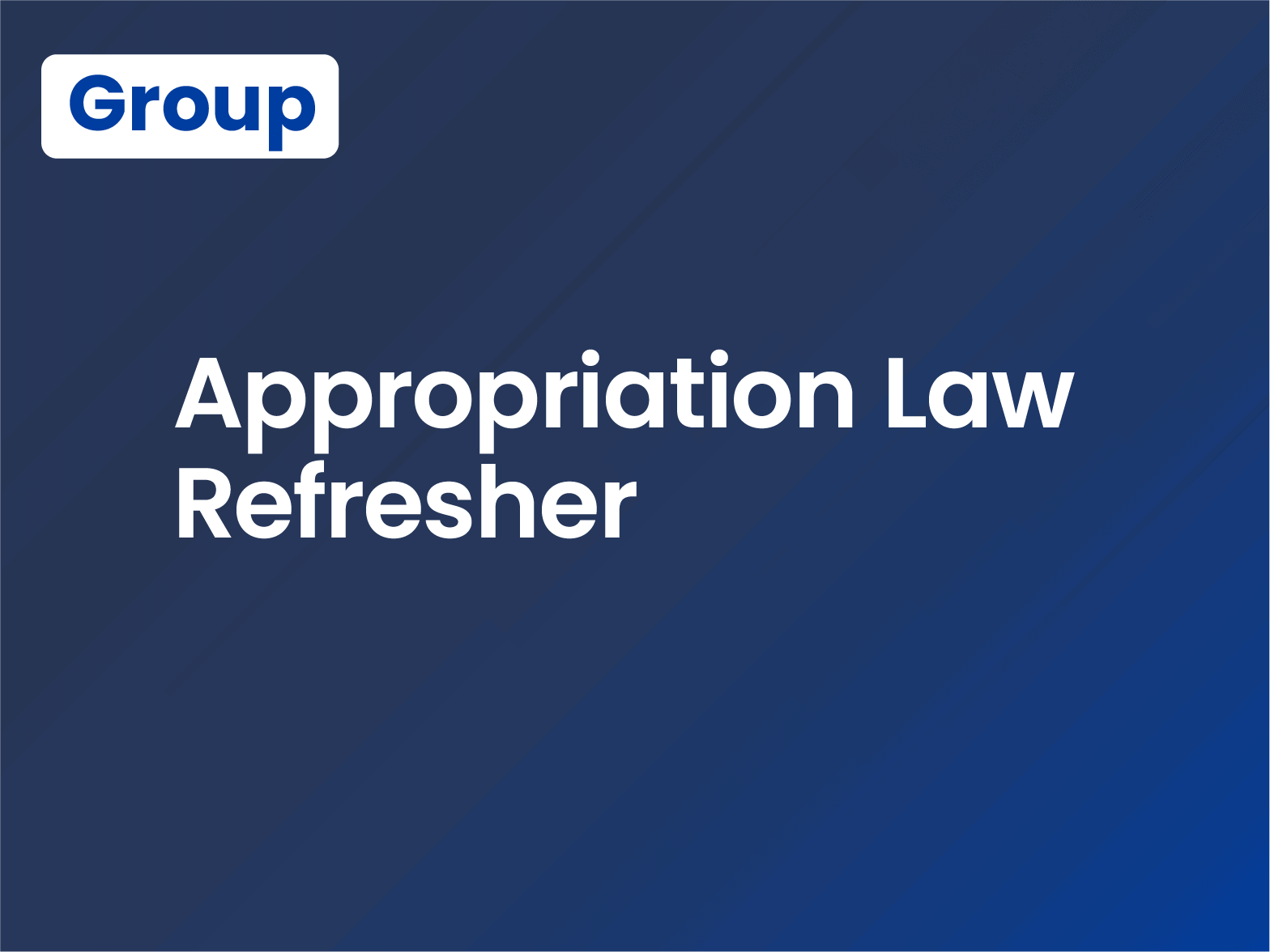 Appropriations Law Refresher