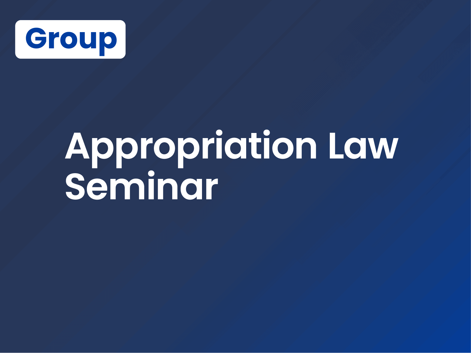 Appropriations Law Seminar